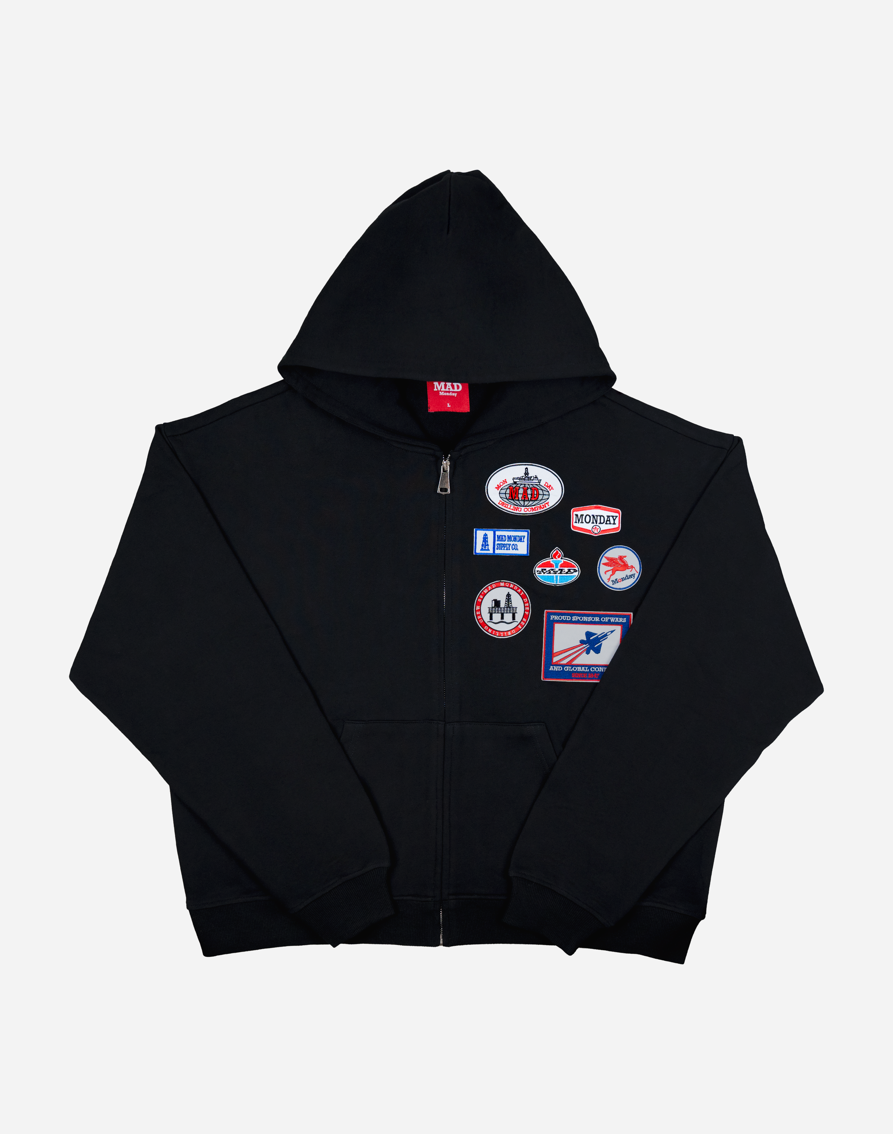 MAD OIL - Zip Up Hoodie (Black)