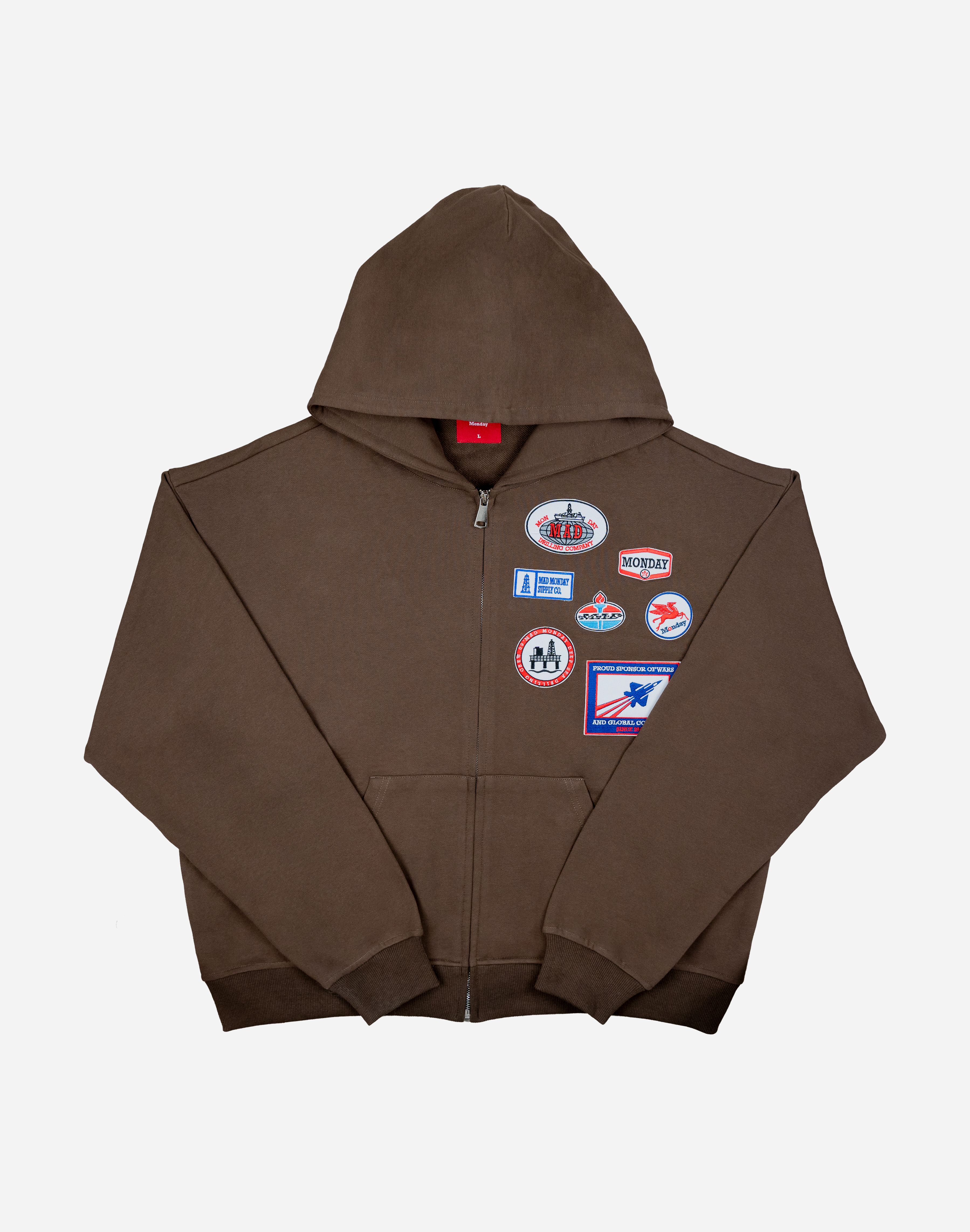 MAD OIL - Zip Up Hoodie (Brown)